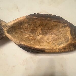 Handcrafted Wooden Fish-Shaped Bowl